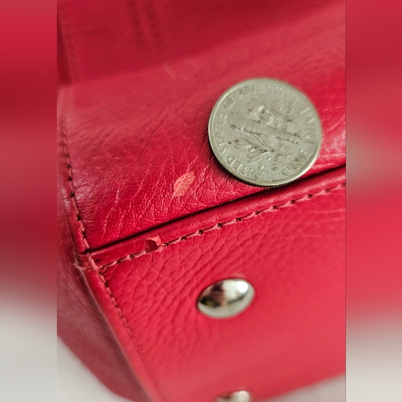 Coach Red Penelope Turnlock pebbled leather shoulder bag/tote. #H1169-F1… - Picture 9 of 9